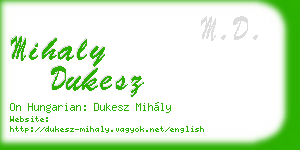 mihaly dukesz business card